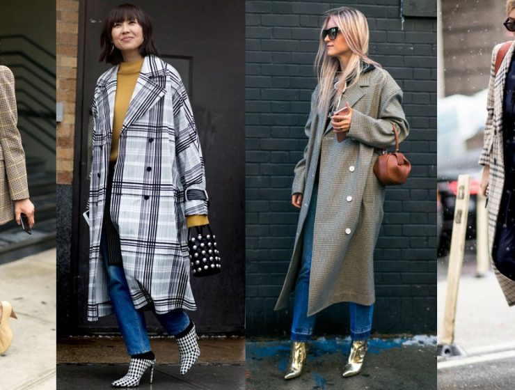 nyfw-2017-best-street-style-outfits-fashion-checkered-trench-midi-tweed-coat-trend